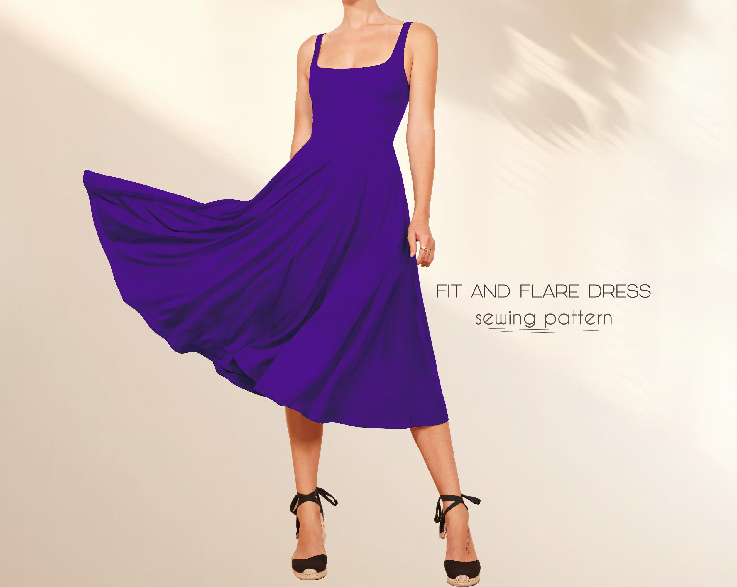 Buy Fit and Flare Knee Length Dress Online In India
