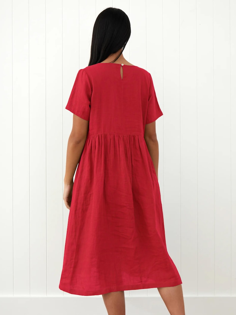 PDF Sewing patterns for women, plus size dress pattern, simple dress pattern, beginner dress pattern, linen dress, flared dress pattern, midi dress pattern, linen tunic pattern, cotton dress, dress with pockets for women, easy dress pattern