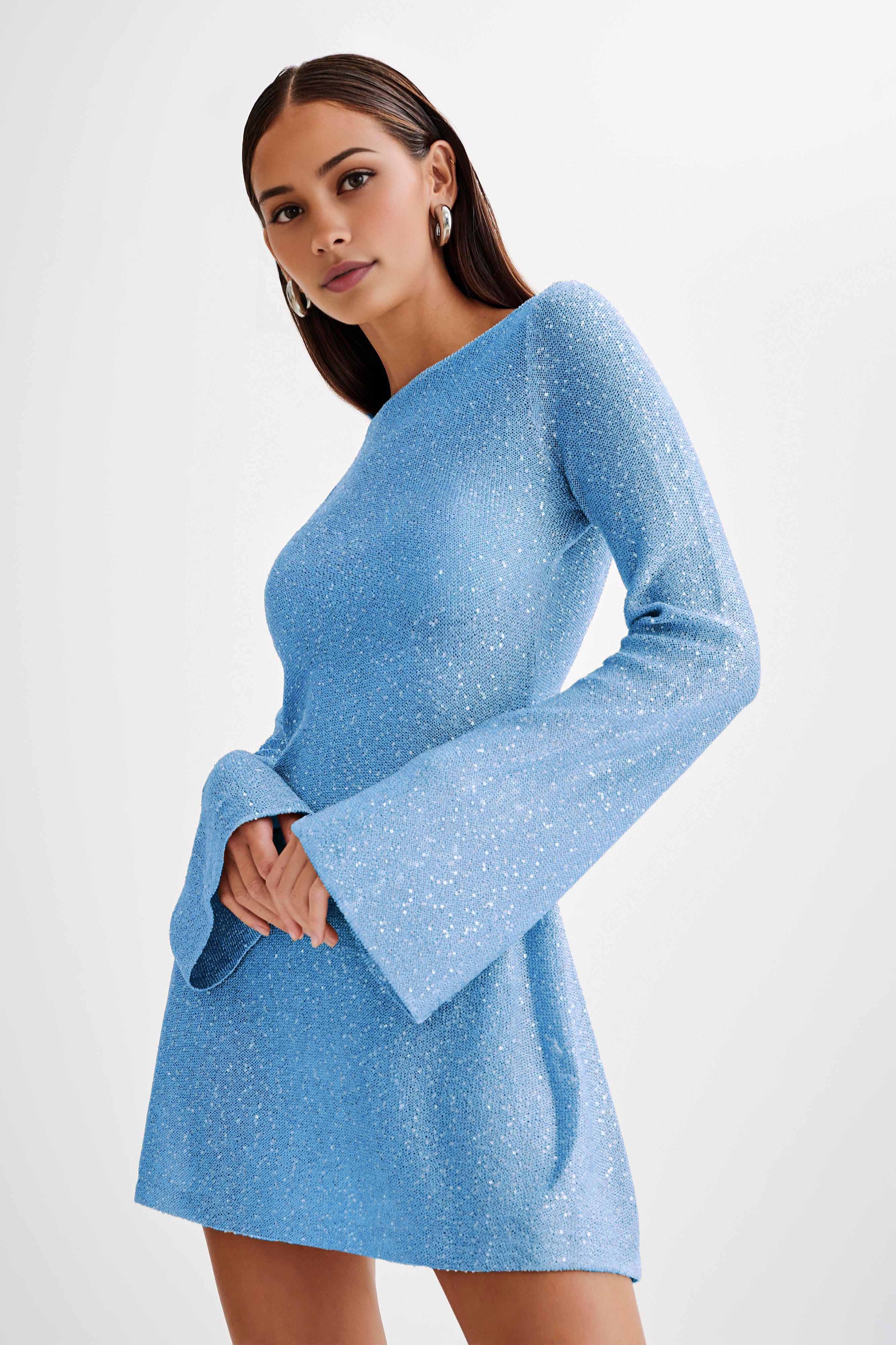 long sleeve backless dress pattern Open Back Dress Pattern Beginner Romantic Backless Dress Sewing Pattern,  Flared Long Sleeve Dress, Digital Patterns, XS - 4XL