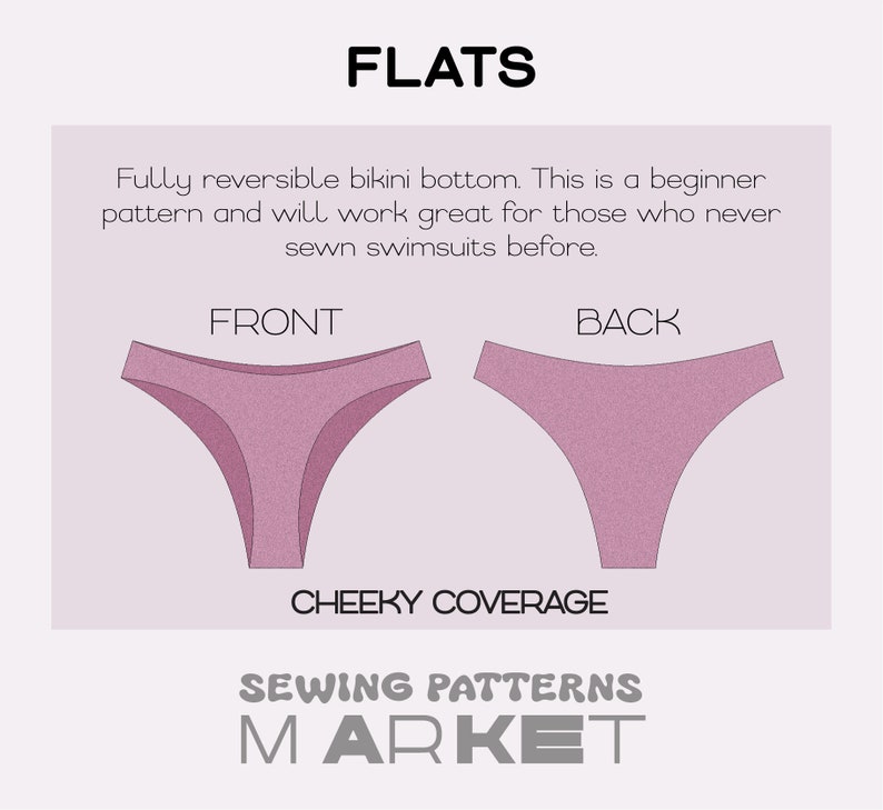 Bikini Pattern, Low Rise Swimsuit Pattern, Plus Size Beginner Patterns ...