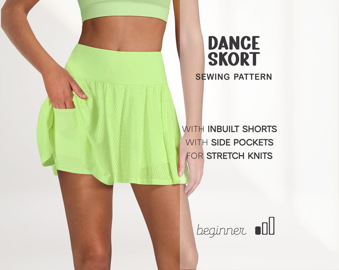Ballet Skort Pattern Skort Sewing Pattern, Skirt With Shorts Pattern, Dance Skirt Pattern ...