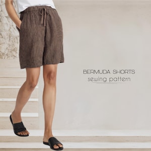Simple Shorts Pattern For Women Shorts Beginner Sewing Pattern, Bermuda Shorts Pattern, Plus Size Shorts Pants PDF Pattern, Pajama Shorts