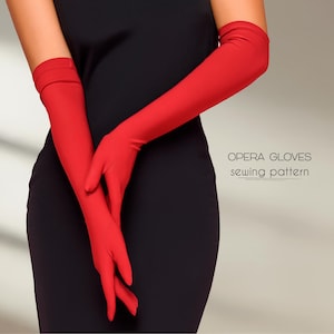 Opera Gloves Pattern | Cosplay Gloves PDF Pattern | Long Evening Gloves Sewing Pattern | Prom Glove Pattern | Wedding Gloves Sewing Tutorial