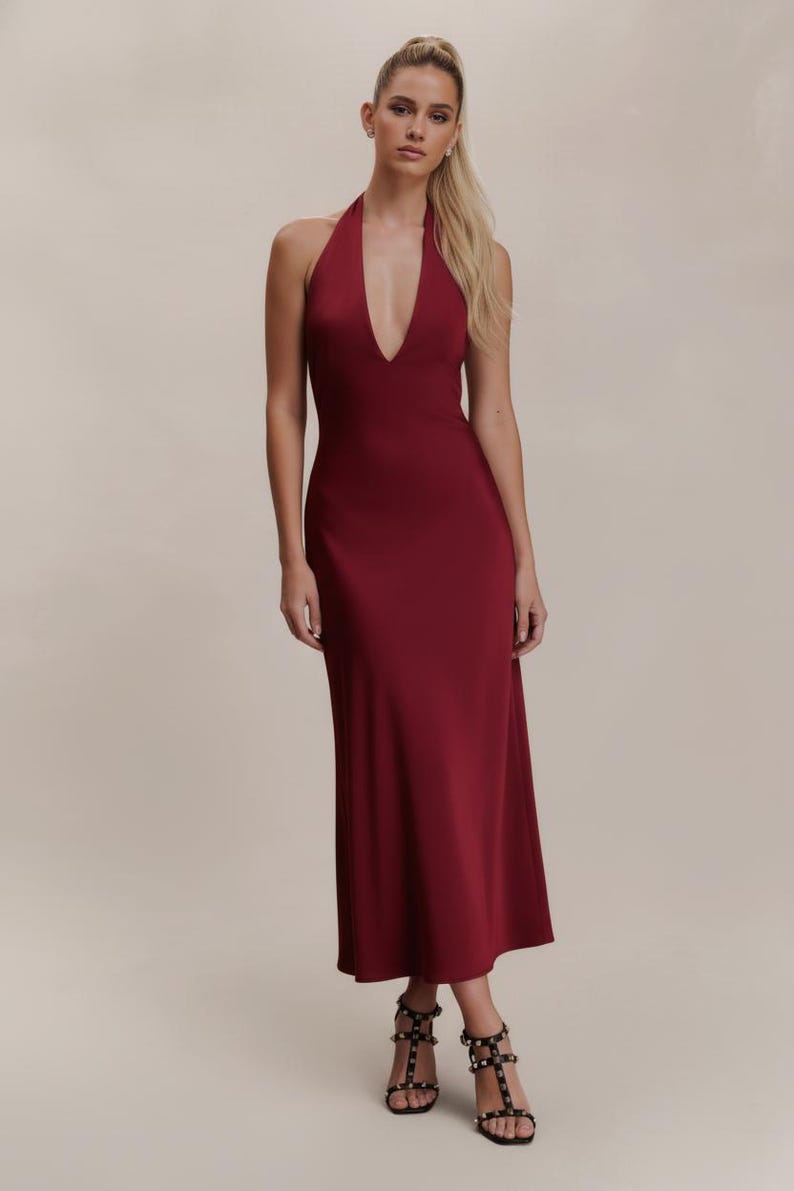 Halter Dress Pattern, Party Dress Sewing Pattern For Women, Flared Dress Pattern, Long Dress PDF Pattern, open back dress pattern, womens dress pattern, birthday dress pattern, stretch dress pattern, fitted dress pattern, maxi dress pattern, sewing pattern for womens dress, elegant dress pattern, PDF sewing patterns for women