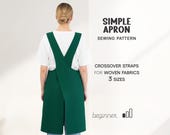 Apron Sewing Pattern For Women, Kitchen Apron Pattern, Easy Apron Pattern, DIY Gifts Apron, Digital Beginner Patterns, Instant Download
