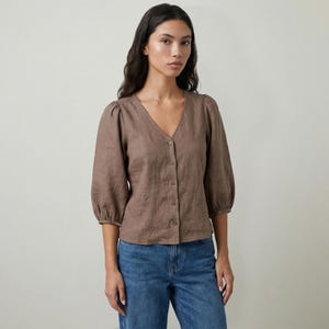 Linen top pattern, Sewing patterns for women, linen shirt sewing pattern for women, linen blouse pattern, summer blouse sewing pattern, cotton top pattern, linen tunic pattern, simple top pattern, tunic sewing pattern, bell sleeve top pattern, women's top sewing pattern, loose fit top pattern for women, casual top pattern, top pattern for woven fabrics, basic top sewing pattern for women, cotton top sewing pattern for women, puff sleeve top pattern, plus size blouse pattern