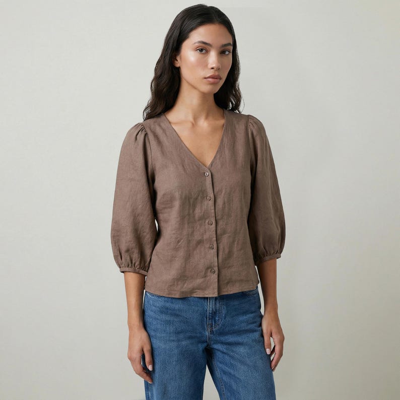 Linen top pattern, Sewing patterns for women, linen shirt sewing pattern for women, linen blouse pattern, summer blouse sewing pattern, cotton top pattern, linen tunic pattern, simple top pattern, tunic sewing pattern, bell sleeve top pattern, women's top sewing pattern, loose fit top pattern for women, casual top pattern, top pattern for woven fabrics, basic top sewing pattern for women, cotton top sewing pattern for women, puff sleeve top pattern, plus size blouse pattern
