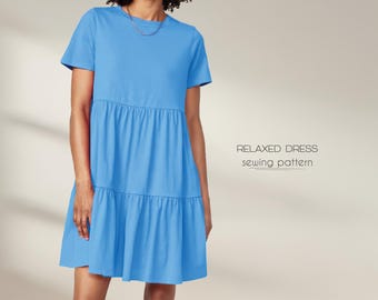 Dress Sewing Pattern Womens Digital Patterns, Plus Size Summer Dress Pattern, XS - 4XL, Beginner Patterns, Instant Download