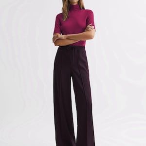 Mock Neck Top Pattern for Women, Turtleneck Top Sewing Pattern, Jersey ...
