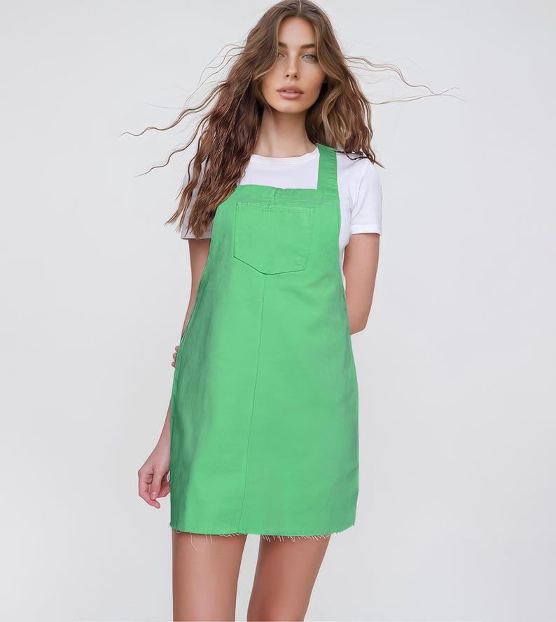 Pinafore Dress Sewing Pattern, Short Dress Pattern for Girls, Easy