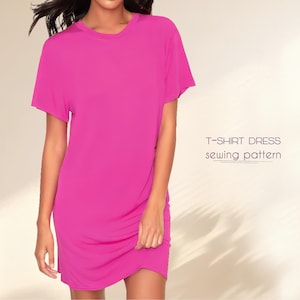 T-Shirt Dress Pattern, Easy Dress PDF Pattern, Plus Size Dress, Digital Sewing Patterns, Summer Dress Pattern, XS - 4XL, Beginner Pattern