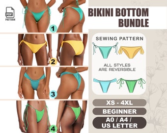 Swimsuit Sewing Pattern, Bikini Patterns For Beginners, XS - 4XL, PDF Plus Size Bikini Pattern, PDF Sewing Patterns, Instant Download