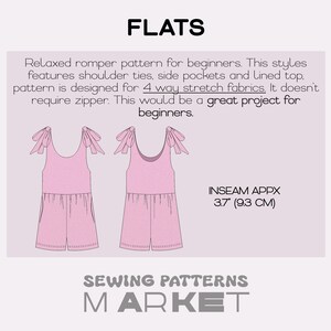 Romper Sewing Pattern Easy Jumpsuit Pattern for Women, Overall Beginner ...
