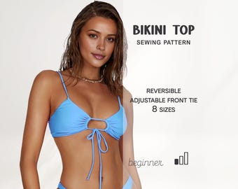 Bikini Sewing Pattern Beginner Friendly Swimsuit Pattern, Plus Size Womens Patterns, Size XS - 4XL, Digital PDF Patterns, Instant Download