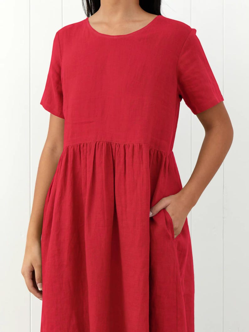 PDF Sewing patterns for women, plus size dress pattern, simple dress pattern, beginner dress pattern, linen dress, flared dress pattern, midi dress pattern, linen tunic pattern, cotton dress, dress with pockets for women, easy dress pattern