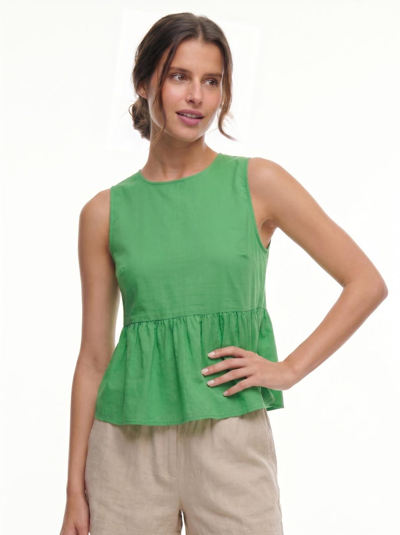 Simple Top Pattern for Women, Cotton Top Pattern, Sleeveless Top ...