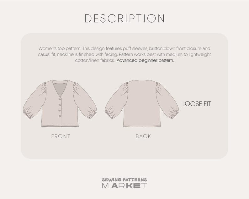 Linen top pattern, Sewing patterns for women, linen shirt sewing pattern for women, linen blouse pattern, summer blouse sewing pattern, cotton top pattern, linen tunic pattern, simple top pattern, tunic sewing pattern, bell sleeve top pattern, women's top sewing pattern, loose fit top pattern for women, casual top pattern, top pattern for woven fabrics, basic top sewing pattern for women, cotton top sewing pattern for women, puff sleeve top pattern, plus size blouse pattern