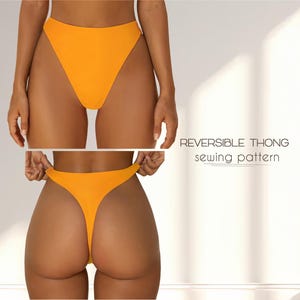 Thong Bikini Sewing Pattern, Easy Swimsuit Digital Pattern, Bikini Sewing Tutorial, PDF Patterns With Instant Download
