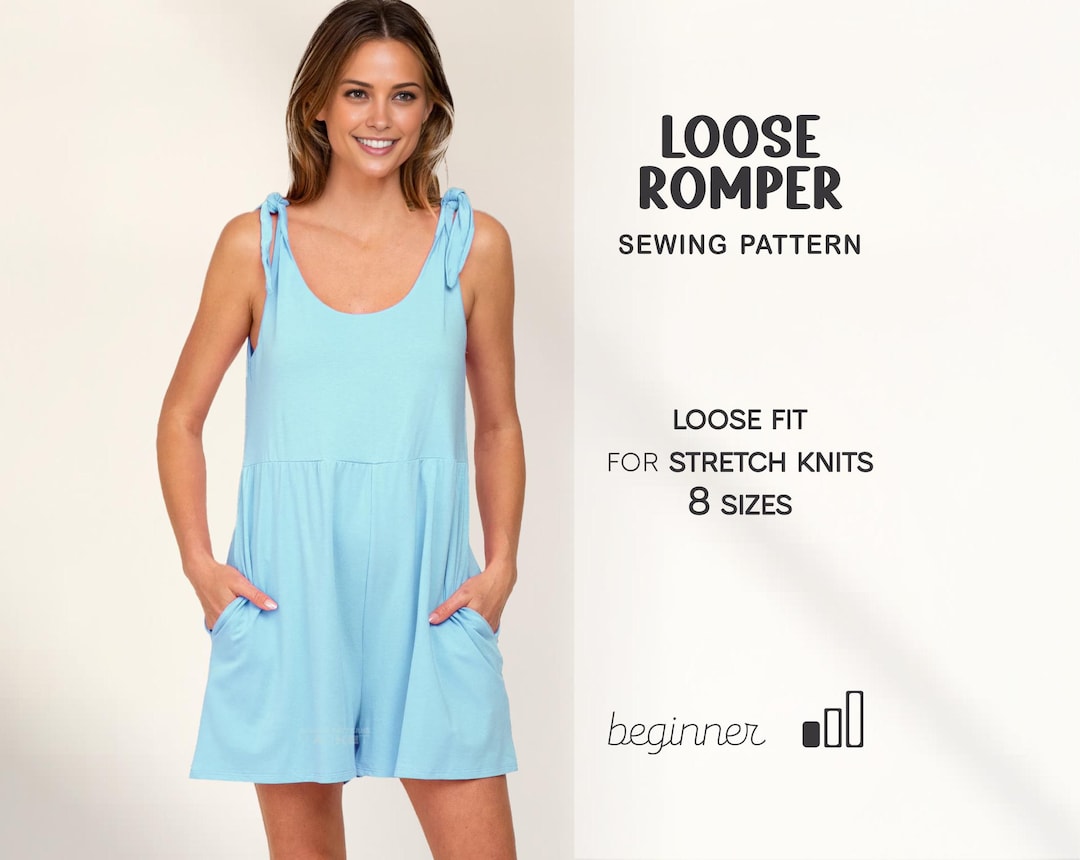 Romper Sewing Pattern Easy Jumpsuit Pattern for Women, Overall Beginner ...