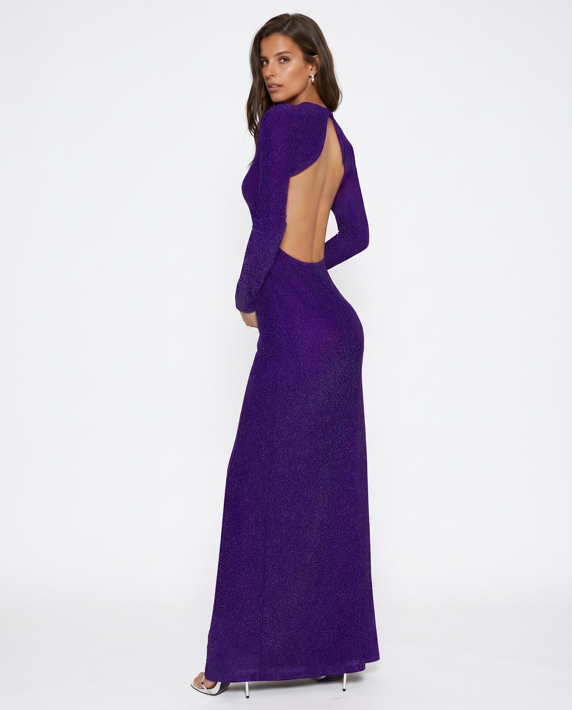 strapless sequin prom dress Slinky Long with Train Purple / 10 Anais Long Sleeve Silk Jovani 24654 is a Colour:Dark Olive STORE: CM-FAI-FAY