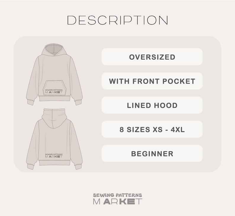 Hoodie Sewing Pattern For Women, Oversized Sweatshirt Pattern, Women's Crewneck PDF Pattern, Women's Sweatshirt Pattern PDF Download, Women’s sweatshirt sewing pattern, pullover pattern for women, crewneck sewing pattern, casual fleece top pattern, hoodie sewing pattern, long sleeve top sewing pattern, loungewear sewing pattern for women,  beginner-friendly sewing pattern, digital women’s clothing pattern, comfy everyday pullover sewing project for stretch fabrics, jumper pattern for women