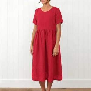 PDF Sewing patterns for women, plus size dress pattern, simple dress pattern, beginner dress pattern, linen dress, flared dress pattern, midi dress pattern, linen tunic pattern, cotton dress, dress with pockets for women, easy dress pattern