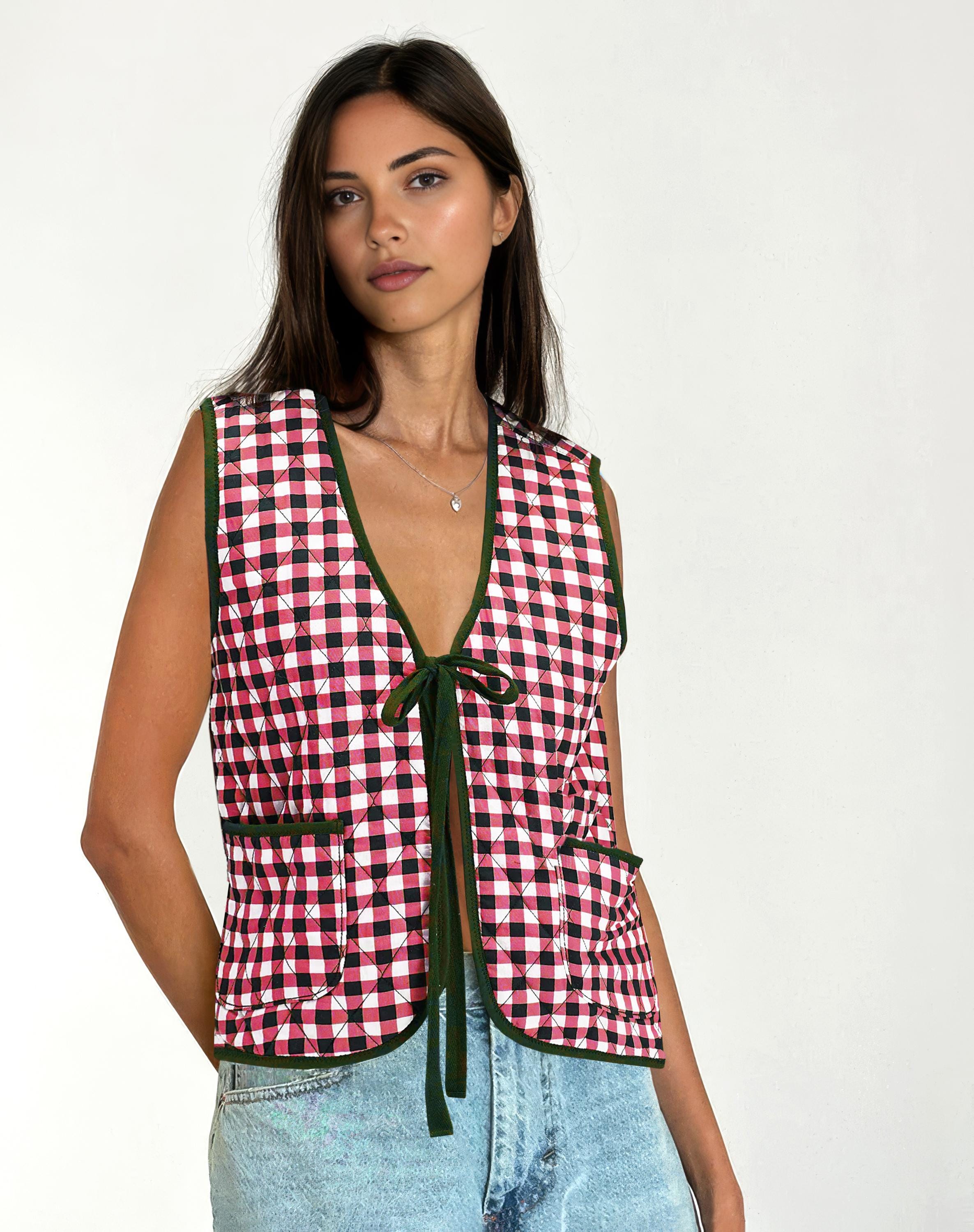 Vest With Patterns Quilted Vest Pattern Vintage Vest Sewing Pattern | Quilted Top Beginner ...