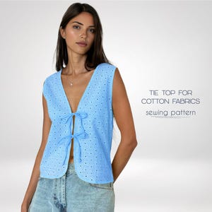 Vest Sewing Pattern For Women, Vest Easy Pattern, Relaxed Cotton Top Pattern, Sleeveless Summer Top PDF Patterns, Plus Size Sewing Patterns