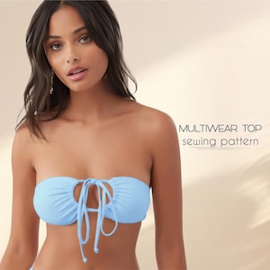 Bikini Top Pattern | Swimsuit PDF Sewing Pattern | Easy Bikini Pattern For Women | DIY Bathing Suit | Digital Sewing Patterns