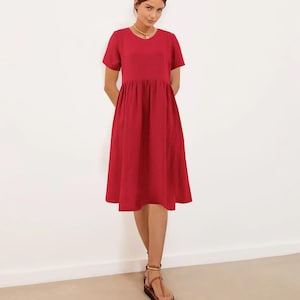 PDF Sewing patterns for women, plus size dress pattern, simple dress pattern, beginner dress pattern, linen dress, flared dress pattern, midi dress pattern, linen tunic pattern, cotton dress, dress with pockets for women, easy dress pattern