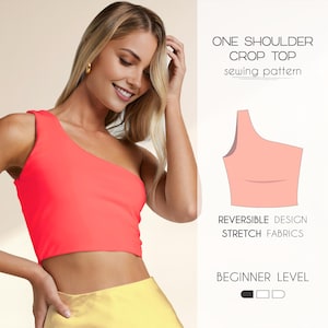 Crop top pattern for beginners, Tank top PDF sewing pattern for women, Bralette pattern