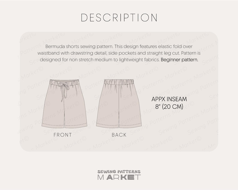 Simple Shorts Sewing Pattern, linen shorts pattern, pajama shorts pattern, Women's Shorts Pattern, cotton Shorts Sewing Pattern, Wide leg Shorts Pattern, Plus Size PDF Patterns, flowy shorts pattern for beginners, sewing pattern for woven fabrics, elastic waistband shorts, shorts pattern for beginners, lounge shorts pattern, sewing patterns for women,  casual shorts pattern, clothes patterns for women, summer shorts pattern, boxer shorts pattern, beach shorts pattern, easy shorts pattern