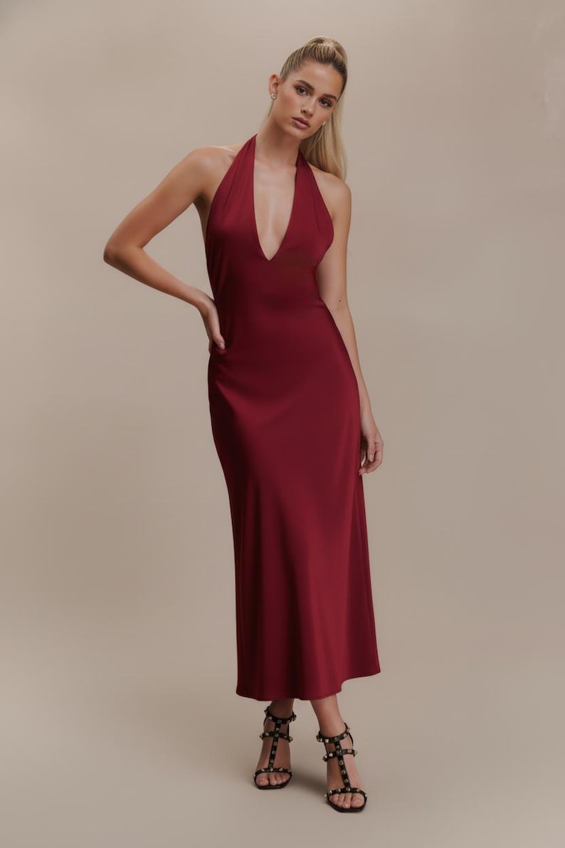 Halter Dress Pattern, Party Dress Sewing Pattern For Women, Flared Dress Pattern, Long Dress PDF Pattern, open back dress pattern, womens dress pattern, birthday dress pattern, stretch dress pattern, fitted dress pattern, maxi dress pattern, sewing pattern for womens dress, elegant dress pattern, PDF sewing patterns for women