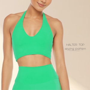 Halter Top Pattern Beginner Level, XS - 4XL, Crop Top Sewing Pattern, Plus Size Bikini Pattern, Digital PDF Patterns, Instant Download