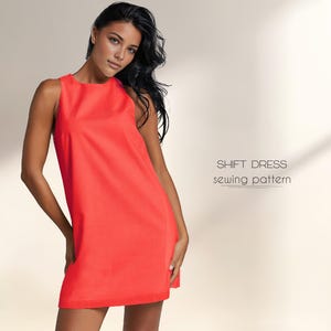 Shift Dress Sewing Pattern Easy, Short Dress Beginner Pattern, Plus Size Dress, XS - 4XL, Linen Dress, Beginner Patterns, Instant Download