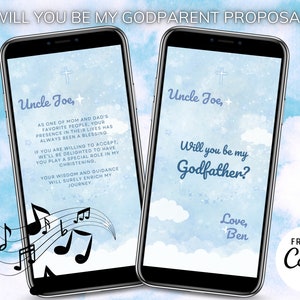 ¿Serás mi madrina? Vídeo de invitación a la propuesta, Tarjeta de propuesta de padrino, Minimalista ¿Serás mi madrina? Plantilla de Canva editable DIY.