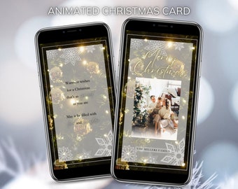 Digital Christmas Card | Christmas Ecard | Video Message with Festive Audio | Instant Download | Holiday Ecard For Phone | Edit With Canva