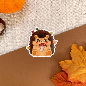 Autocollant Hérisson | Stickers kawaii | Stickers automne | Hérisson | Hérisson kawaii