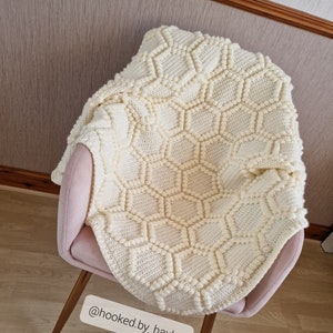 Hexi Bobble Blanket PDF, Crochet Pattern, Instant Download, Crochet Blanket Pattern