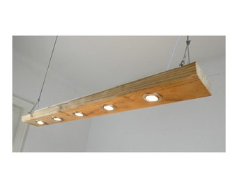 Hängelampe Designlampe aus historischem Holz Einzelstück Deckenlampe Pendellampe aus Balken Holzbalken Bohlen LED Esszimmer Wohnzimmer