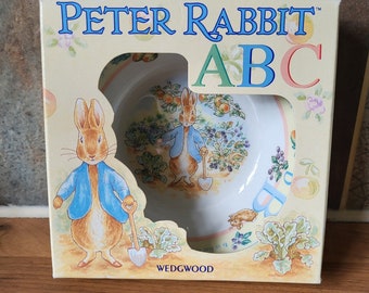 Vintage Wedgwood Beatrix Potter ABC Design Children's Bowl in Original Box - Dated 1997