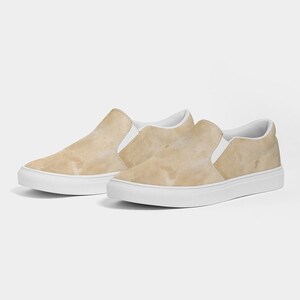 Earth Tone Canvas Slip-On Sneakers - Classic Chuck Style Rubber Sole Sneakers
