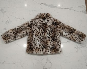Abrigo de piel sintética con estampado de leopardo, chaqueta informal cálida con estampado animal, abrigo de invierno para mujer estilo coreano