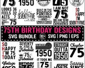 75th Birthday SVG Bundle: Vintage 1950 Designs (Digital Download) *Updated 2026*