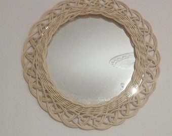 Bamboo Mirror Wall Decor | Large Round Mirror | Boho Nursery Mirror |  Boho Mirror | Round Mirror for Wall