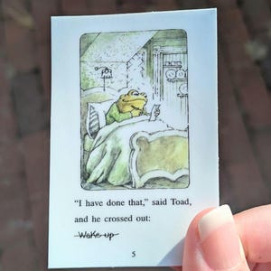 Frog and Toad vintage Children's book cottage core sticker