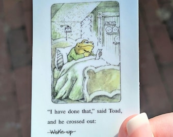 Sticker cottage grenouille et crapaud vintage pour enfants