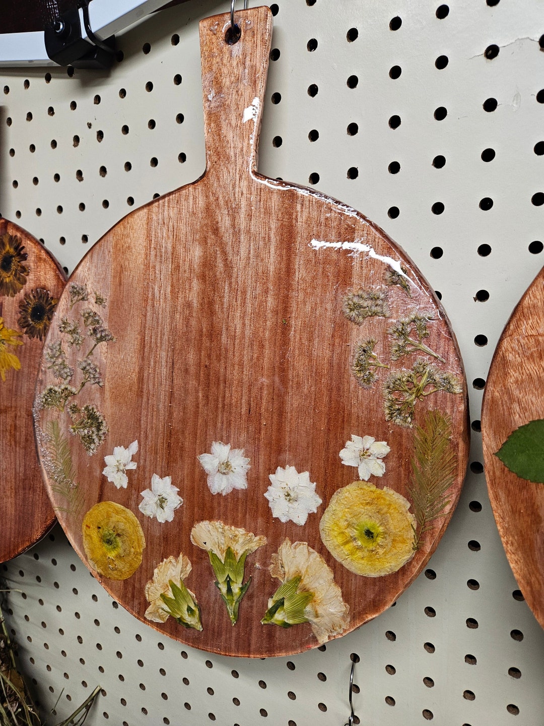 Dried Flower Resin Cutting Board Etsy
