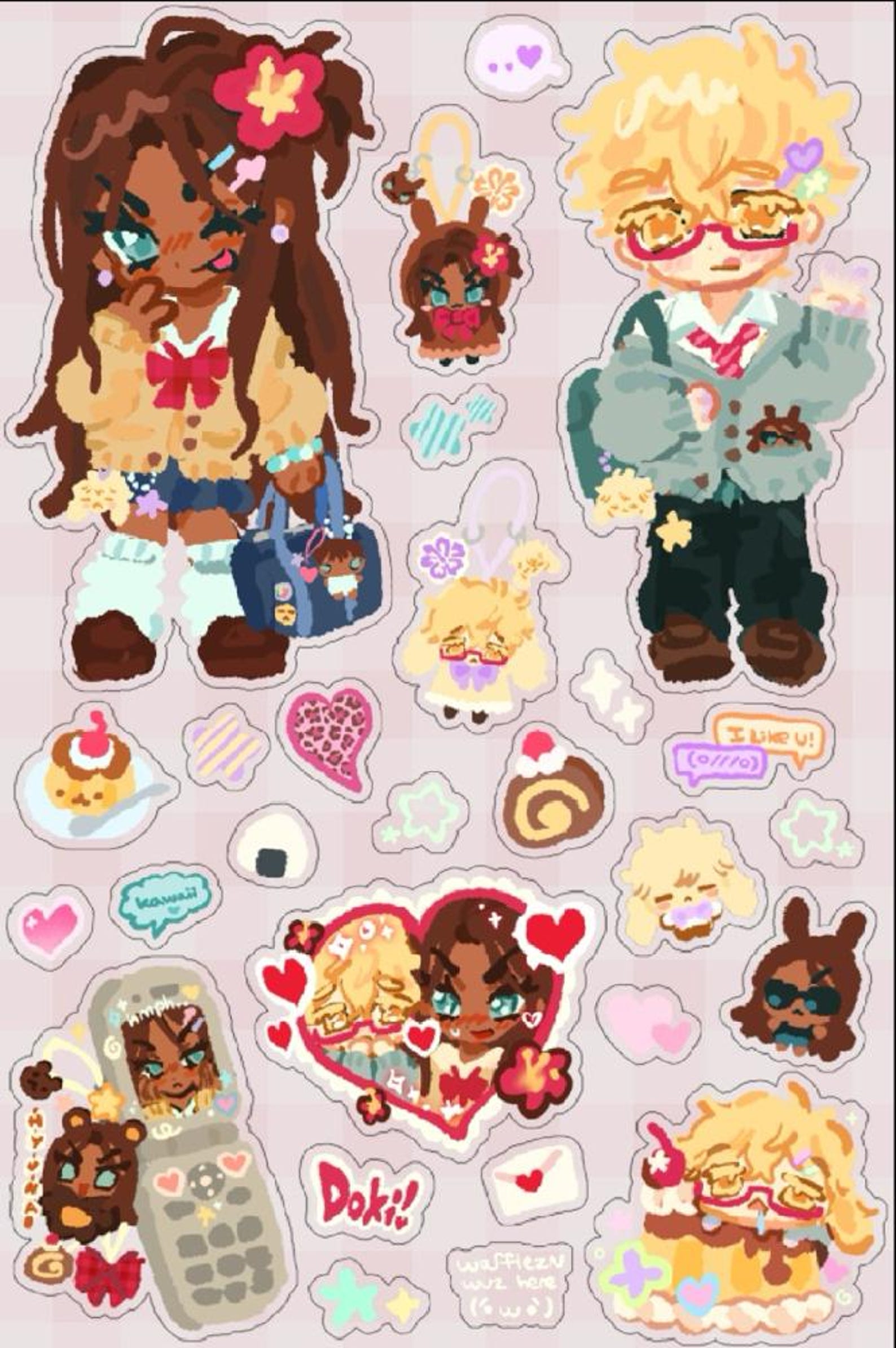 ALNST J Fashion Transparent Sticker Sheets - Etsy