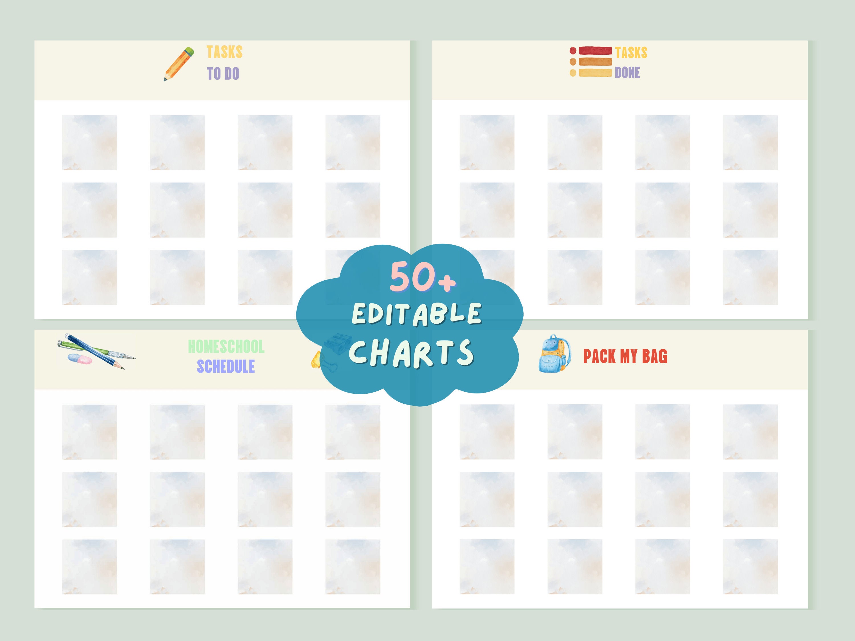 Visual Schedule for Kids, Toddlers, Preschool, School | Editable Daily ...